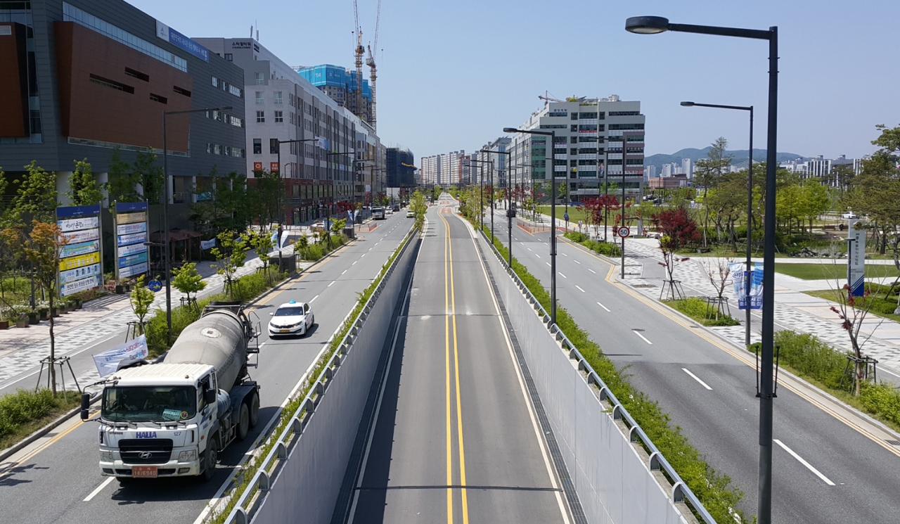 세종시 행정중심복합도시 BRT도로 전경