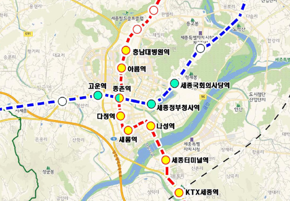 자유한국당 세종시당이 주장하고 있는 '세종시 종합철도망 계획안' (사진=자유한국당 세종시당)