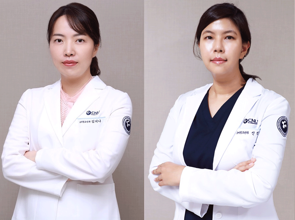 사진 왼쪽부터 세종충남대학교병원 소아청소년과 김지나 교수, 신정민 교수