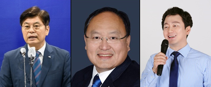 더불어민주당 세종시장 후보는 이춘희, 조상호, 배선호 (사진 왼쪽부터) 3명의 경선으로 정해진다.