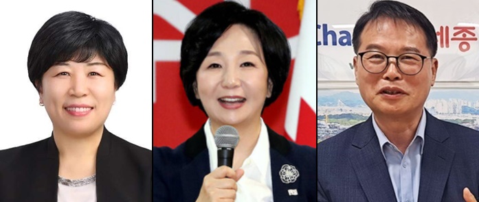 송동섭-송아영-오승균 국민의힘 세종시당 위원장 선거 후보(사진 왼쪽부터)